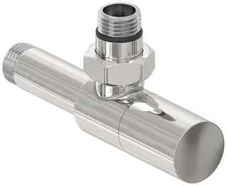 Вентиль, Сунержа, G 1/2" НР х G 1/2" НР, угловой, цилиндр, цвет-сталь (без покрытия)