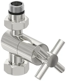Вентиль, Сунержа, G 1/2" НР х G 3/4" НГ, прямой, крест, цвет-сталь (без покрытия)