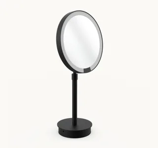 Косметическое зеркало, Decor Walther, JUST LOOK, с подсветкой, цвет-черный матовый