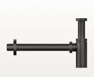 Сифон, Gessi, Technical Accessories, для раковины, округлый, 1 1/4", цвет-Black Metal Brushed PVD