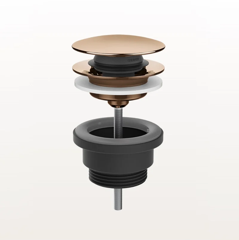 Донный клапан, Gessi, VENTI20, для раковин, 1 1/4", цвет-Copper PVD