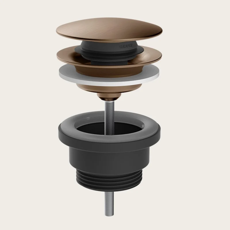 Донный клапан, Gessi, Technical Accessories, для раковин, 1 1/4", цвет-Copper Brushed PVD