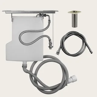 Система сбора воды, Gessi, Rettangolo, для ручного душа, цвет-Finox Brushed Nickel