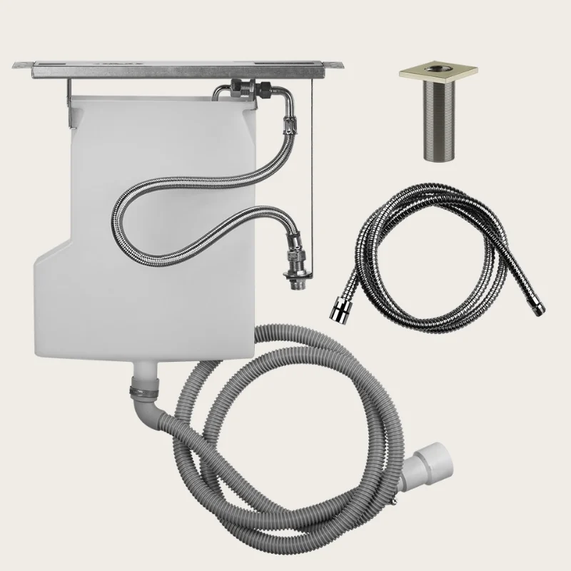 Система сбора воды, Gessi, Rettangolo, для ручного душа, цвет-Finox Brushed Nickel