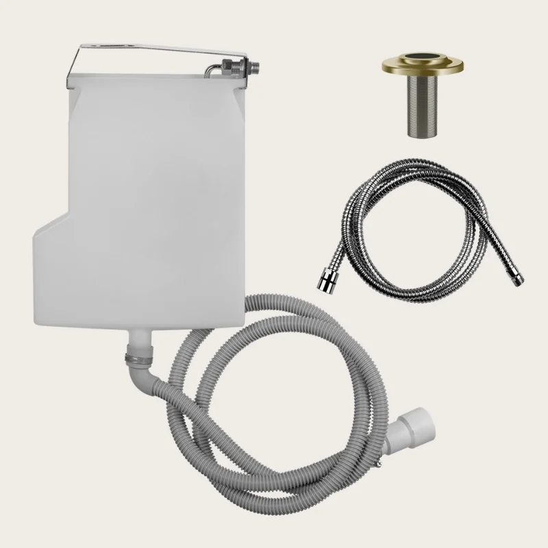 Система сбора воды, Gessi, Inciso, для ручного душа, цвет-Brushed Brass PVD