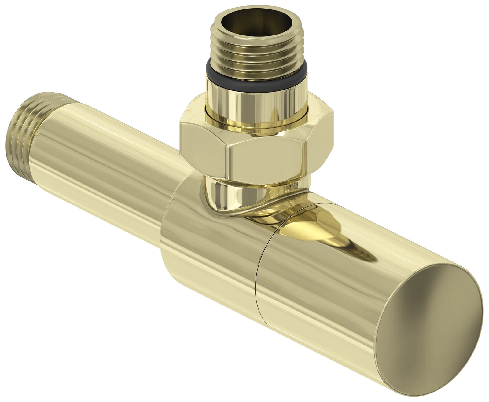Вентиль, Сунержа, G 1/2" НР х G 1/2" НР, угловой, цилиндр, цвет-шампань