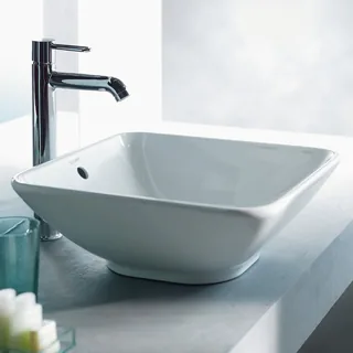 Раковина, Duravit, ME by Starck, шгв 420*420*165, отверстия для смесителя-отсутствуют, цвет-белый — иконка