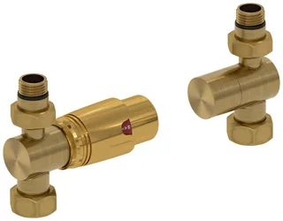 Терморегулятор, Сунержа, автоматический, G 1/2" НР х G 3/4" НГ, набор, прямой, цвет-латунь состаренная
