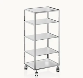 Тележка, Decor Walther, RW, шгв 380*300*800, цвет-хром/стекло матовое — иконка