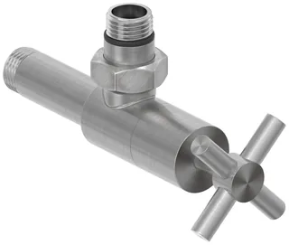 Вентиль, Сунержа, G 1/2" НР х G 1/2" НР, угловой, крест, цвет-сатин