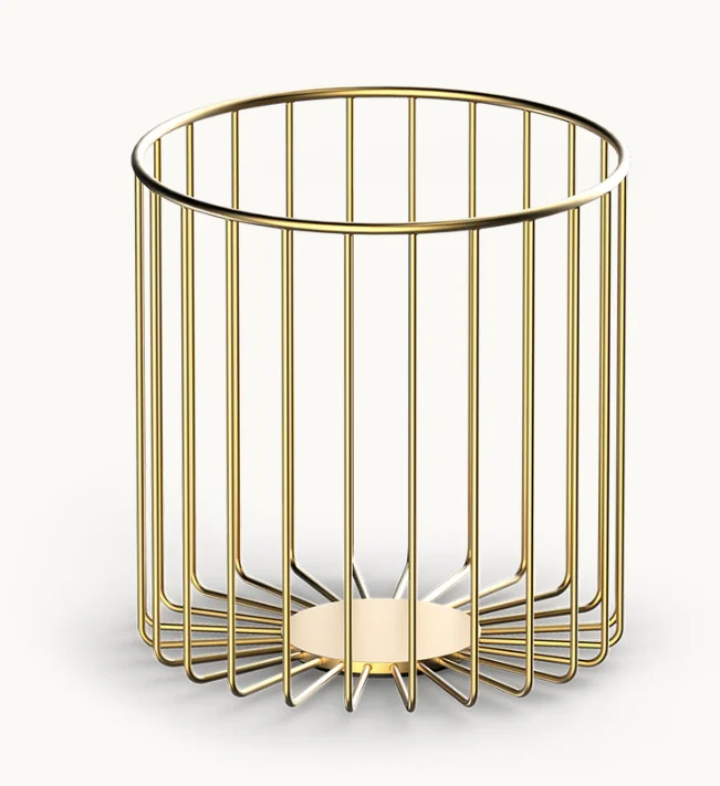 Корзина, Decor Walther, DW, шгв 240*240*260, цвет-золото матовое