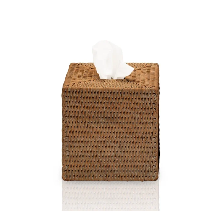Салфетница, Decor Walther, BASKET, KBQ, шгв 140*140*140, цвет-ротанг темный (Rattan dunkel)
