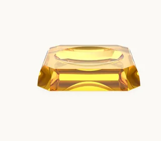 Мыльница, Decor Walther, Kristall, шгв 120*120*25, цвет-янтарь