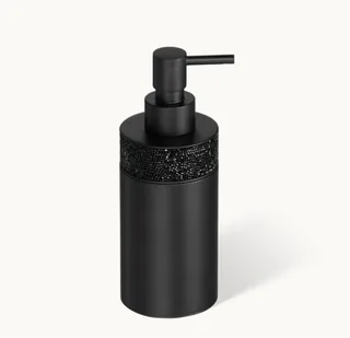 Дозатор для жидкого мыла, Decor Walther, Rocks, шгв 75*65*175, цвет дозатора-черный матовый