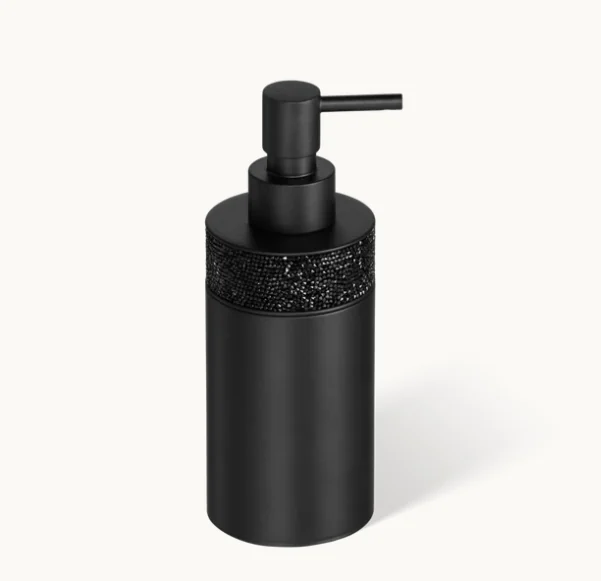 Дозатор для жидкого мыла, Decor Walther, Rocks, шгв 75*65*175, цвет дозатора-черный матовый