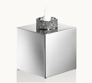 Коробка для бумажных салфеток, Decor Walther, Rocks, шгв 130*130*156, цвет-хром