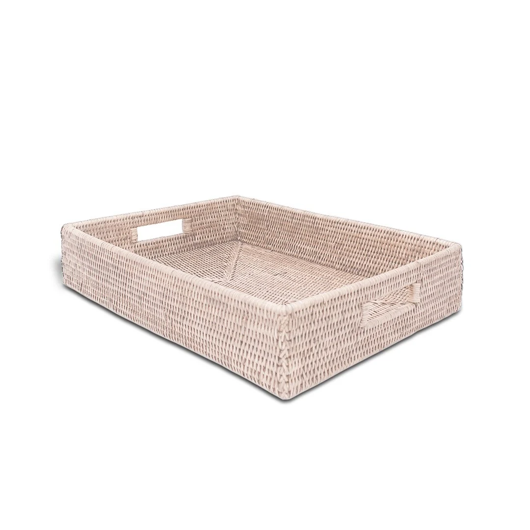 Поднос, Decor Walther, BASKET, шгв 450*340*100, цвет-ротанг светлый