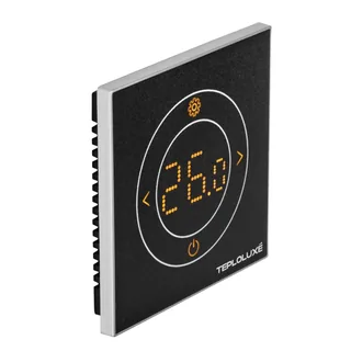 Терморегулятор, Теплолюкс, Solus Zen Wi-Fi, электронный, цвет-черный с серебряной рамкой