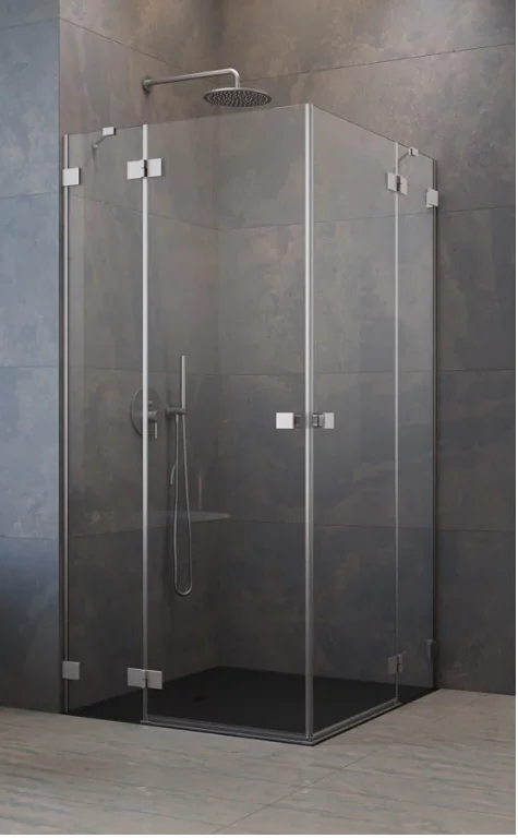 Дверь, Radaway, Essenza Pro KDD, шв 800*2000, петли-справа, никель брашированный, цвет стекла-прозрачный, Easy Clean
