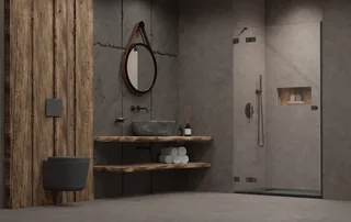 Дверь, Radaway, Essenza Pro DWJ, шв 1200*2000, петли-слева, GunMetal Brushed, цвет стекла-прозрачный, Easy Clean