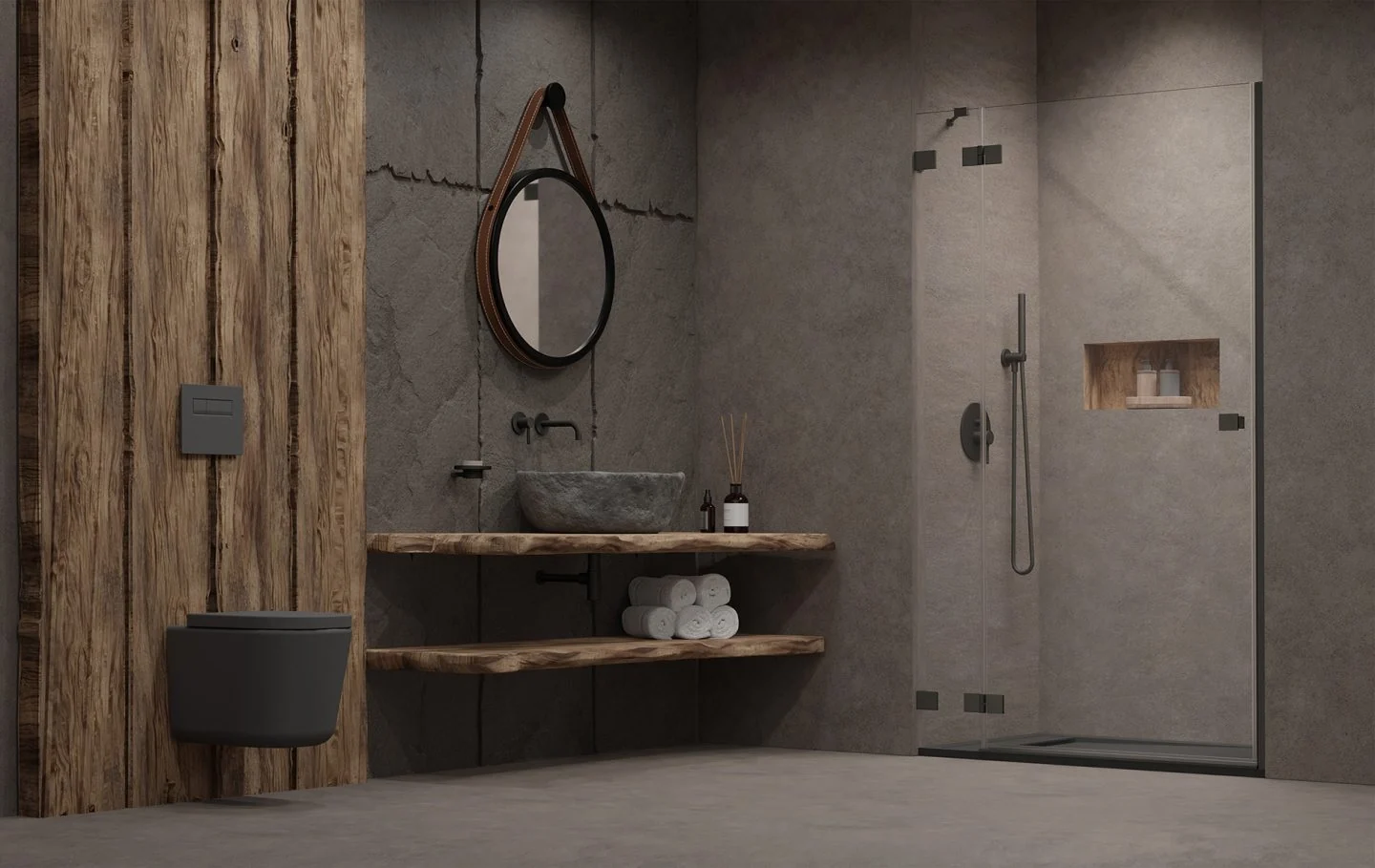 Дверь, Radaway, Essenza Pro DWJ, шв 1200*2000, петли-слева, GunMetal Brushed, цвет стекла-прозрачный, Easy Clean