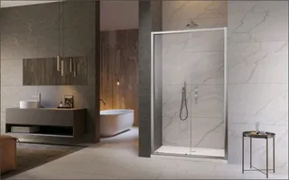 Дверь, Radaway, Premium Pro DWJ, шв 1500*2000, петли-справа, хром, цвет стекла-прозрачный, Easy Clean