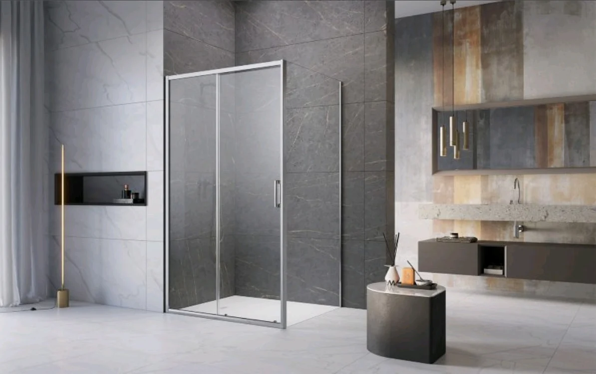 Дверь, Radaway, Premium Pro KDJ, шв 1200*2000, петли-слева, хром, цвет стекла-прозрачный, Easy Clean