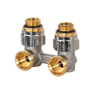 Узел, Multiflex R ZB, угловой H-образный, 3/4", 1/2", Н ЕК-Н, никелированный