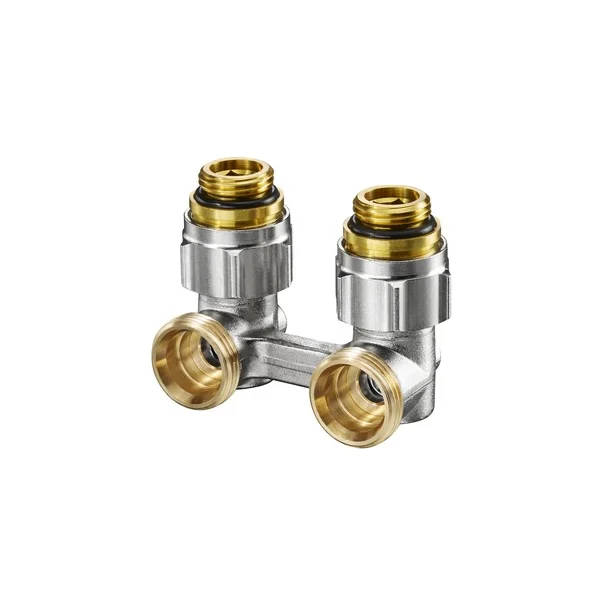 Узел, Multiflex F, угловой H-образный, 3/4", 1/2", Н ЕК-Н, никелированный, ZB