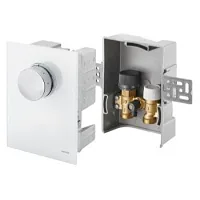 Набор терморегулятора, Unibox T-RTL, 7-28°С, 10-40°C, крышка белое стекло — иконка