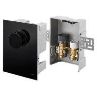 Набор терморегулятора, Unibox T-RTL, 7-28°С, 10-40°C, крышка черное стекло — иконка