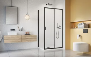 Боковая стенка, Radaway, Alienta DWJ+S, шв 900*1900, черный, цвет стекла-прозрачный, Easy Clean
