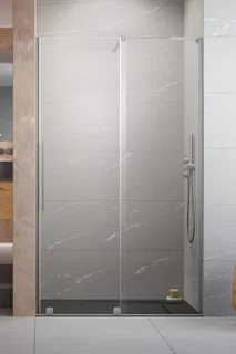Дверь, Radaway, Furo SL DWJ, шв 572*2000, петли-слева, никель брашированный, цвет стекла-прозрачный, Easy Clean