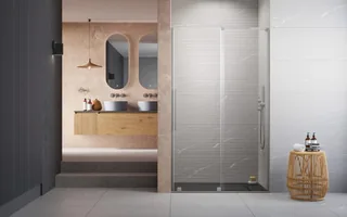 Дверь, Radaway, Furo SL DWJ, шв 622*2000, петли-справа, brushed nickel, цвет стекла-прозрачный, Easy Clean