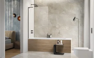 Шторка на ванну, Radaway, Modo SL PNJ II, шв 700*1500, петли-слева, цвет фурнитуры-GunMetal Brushed, цвет стекла-прозрачный, Easy Clean