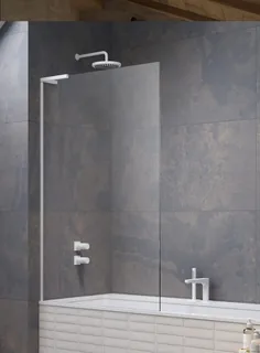 Шторка на ванну, Radaway, Modo SL PNJ II, шв 900*1500, петли-справа, цвет фурнитуры-белый, цвет стекла-прозрачный, Easy Clean
