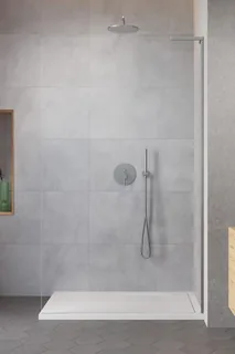 Душевая перегородка, Radaway, Modo SL II, правосторонняя, шв 800*2000, brushed nickel, цвет стекла-прозрачный, Easy Clean