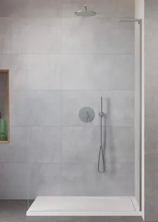 Душевая перегородка, Radaway, Modo SL II, левосторонняя, шв 1200*2000, brushed nickel, цвет стекла-прозрачный, Easy Clean