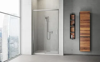 Дверь, Radaway, Idea 8 DWJ, шв 1200*2005, петли-слева, хром, цвет стекла-прозрачный, Easy Clean