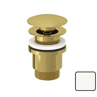 Донный клапан, Kludi, универсальная, для раковин, 1 1/4", цвет-белый матовый
