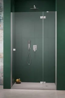 Неподвижная стенка, Radaway, Essenza 8 DWJ, шв 337*2000, левосторонняя, brushed nickel, цвет стекла-прозрачный, Easy Clean