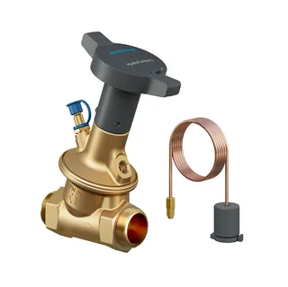 Регулятор перепада давления, Oventrop, Hydrocontrol D, DN-15, 1/2", 1/2", НН, PN-25, 50-300 мбар, латунь EZB