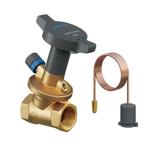 Регулятор перепада давления, Oventrop, Hydrocontrol D, DN-15, 1/2", 1/2", ВВ, PN-25, 250-700 мбар, латунь EZB