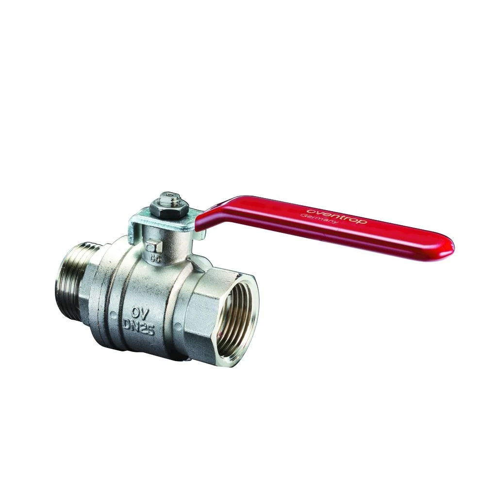 Кран шаровой, Optibal, DN-20, 3/4", НВ, PN, бар-16, ручка-рычаг из оцинкованной стали, никелированный
