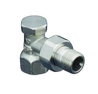Вентиль, Combi 2, угловой, DN-15, 1/2", ВН, никелированный, НГ со штуцером