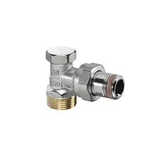Вентиль, Combi 2, угловой, DN-15, 3/4", 1/2", Н ЕК-Н, никелированный, НГ со штуцером — иконка