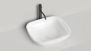 Раковина, Salini, Gloria 08, шгв 495*445*150, отверстия для смесителя-отсутствуют, цвет-белый