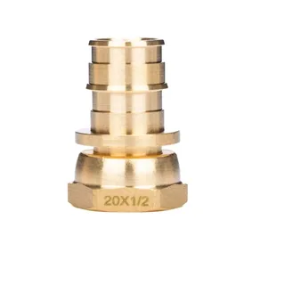 Штуцер с накидной гайкой Usystems латунный для труб PE-Xa 20-G3/4"НГ, тип 1 '70Ф — иконка