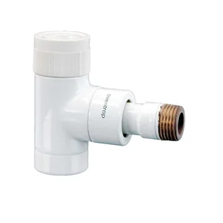 Вентиль, серия E, угловой, DN-15, 1/2", 1/2", ВН, белый