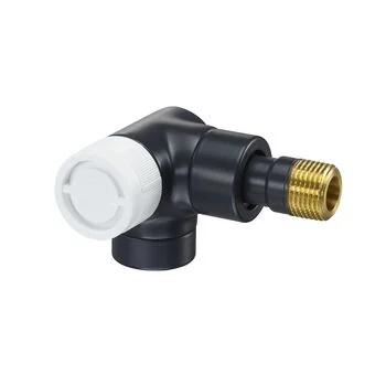 Вентиль, серия E, угловой трехосевой, DN-15, 1/2", 1/2", ВН, антрацит (RAL 7016), левое подключение
